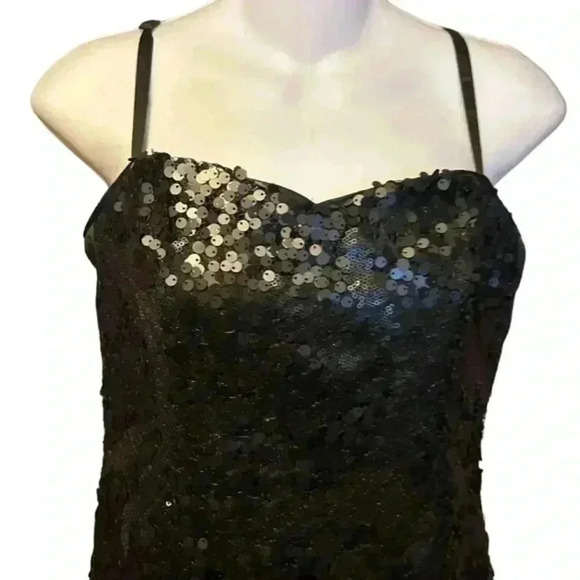 H&M Black Sequin Mini Dress, Size 8‎ - Picture 4 of 6